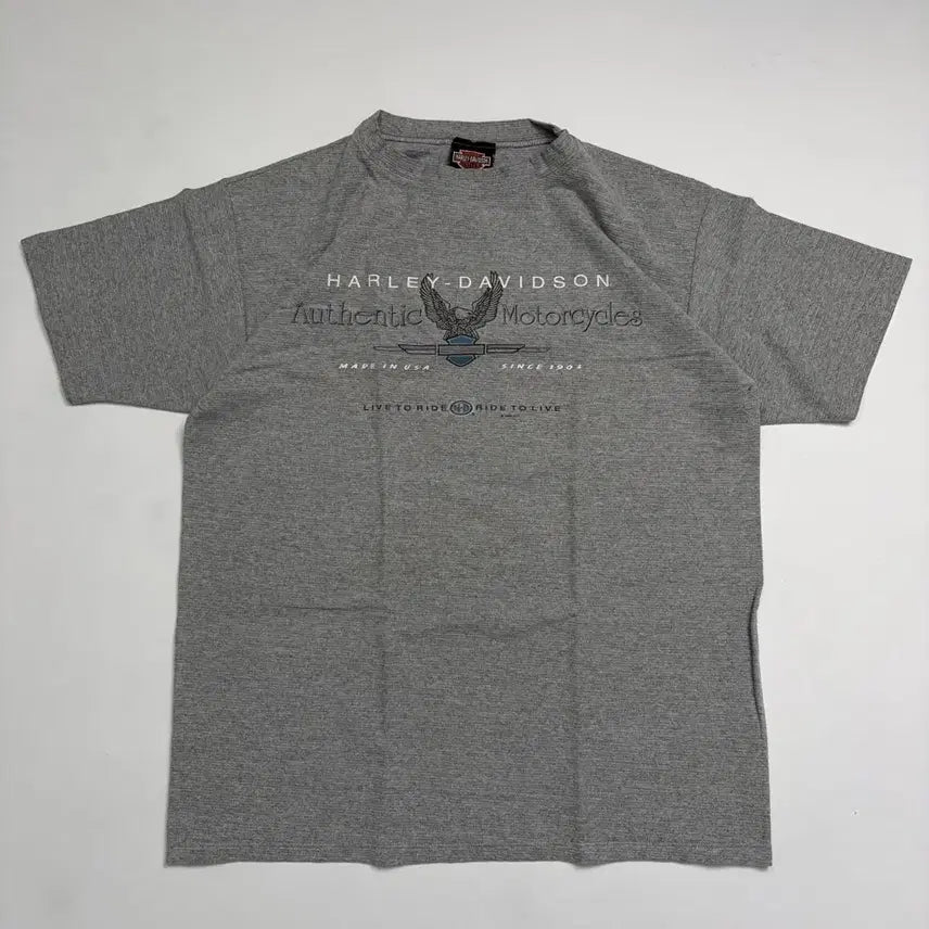 [BUNJANG] 90s Harley Davidson Grey T-Shirt (L) / 90s Harley Davidson Tee (grey) (L)