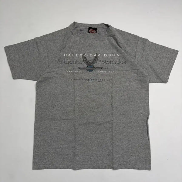 [BUNJANG] 90s Harley Davidson Grey T-Shirt (L) / 90s Harley Davidson Tee (grey) (L)