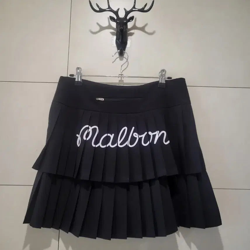 [BUNJANG] Malbon 2-Tier Pleated Skirt / 말본 2단 플리츠 스커트
