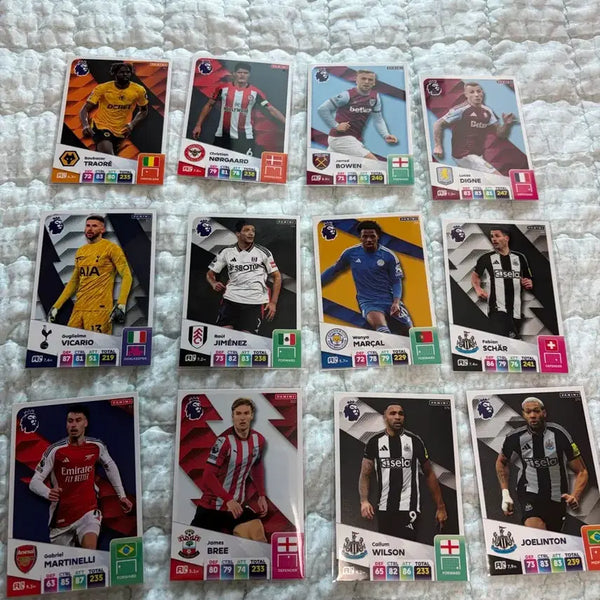 [BUNJANG] Premier League Football Cards 12 Card Bundle Set / 프리미어리그 축구 카드 12장 세트 일괄