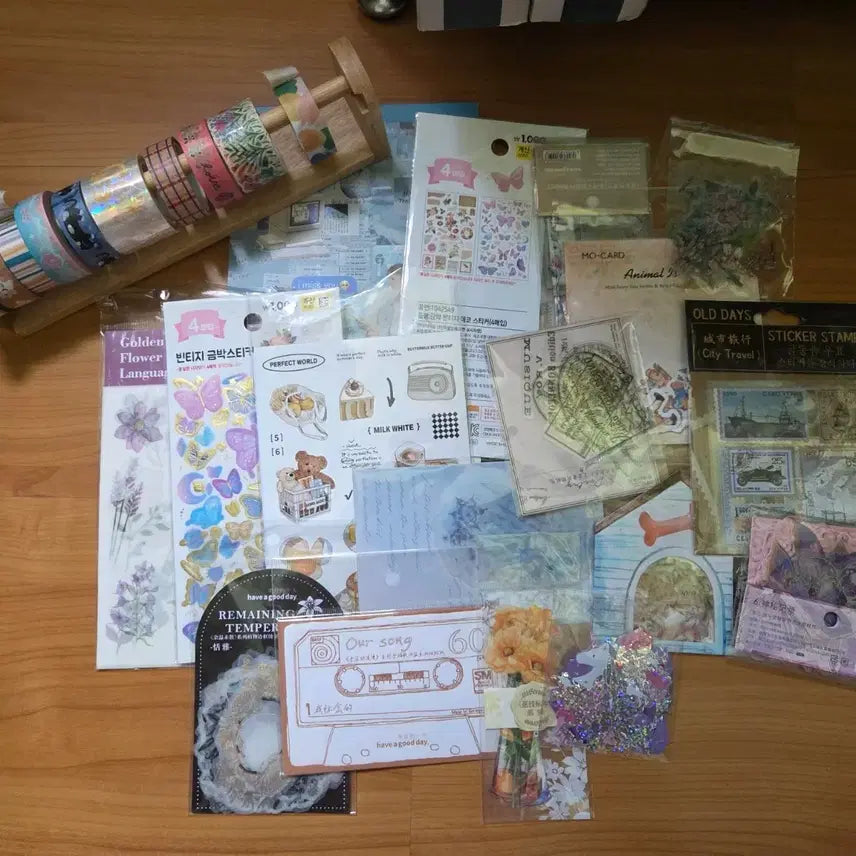 [BUNJANG] Diary Deco Sticker & Masking Tape Set / 다꾸 스티커 마스킹 테이프 세트