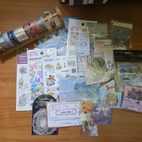 [BUNJANG] Diary Deco Sticker & Masking Tape Set / 다꾸 스티커 마스킹 테이프 세트