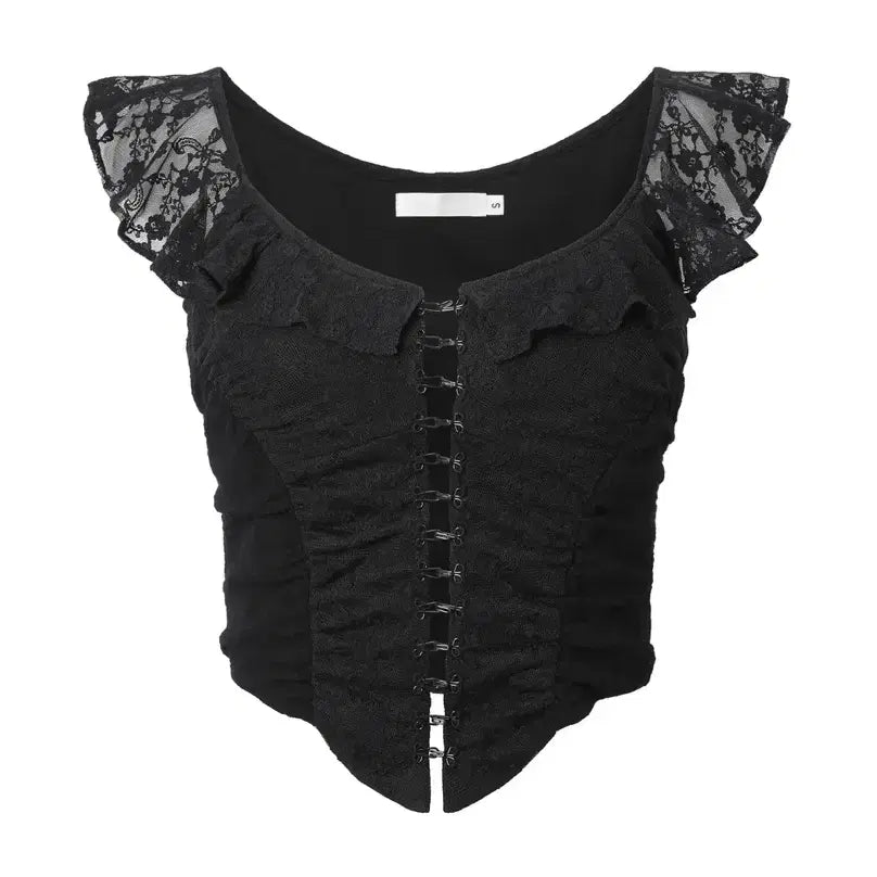 [BUNJANG] 3Times Katie Lace Top Black M / 새상품) 쓰리타임즈 katie lace top 블랙 M