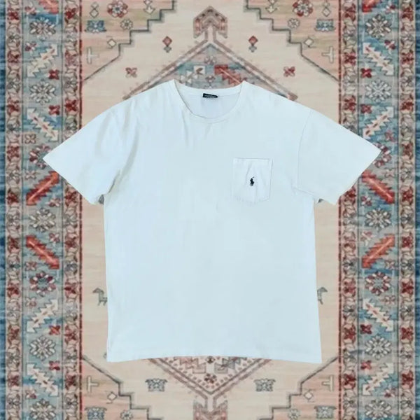 [BUNJANG] Polo Ralph Lauren White Pocket T-Shirt L / 폴로 랄프로렌 반팔 흰색 포켓 티셔츠 L