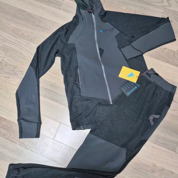[BUNJANG] Klattermusen Training Set Charcoal Grey Hoodie Zip-Up and Pants / 클라터뮤젠 트레이닝 세트