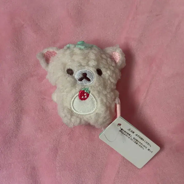 [BUNJANG] Rilakkuma 20th Anniversary Strawberry Tenori Frog Plush Doll Korilakkuma / 리락쿠마 20주년 딸기 테노리 뽀글이 인형 코리락쿠마