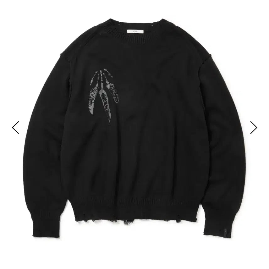 [BUNJANG] ETCE Feather Damage Knit L / ETCE 페더 데미지 니트 FEATHER DAMAGE KNIT L