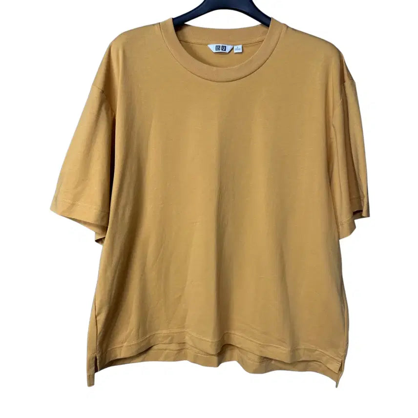 [BUNJANG] Uniqlo U Women's Airism Yellow Short Sleeve T-Shirt / L 유니클로U 여성 에어리즘 옐로우 반팔 티셔츠