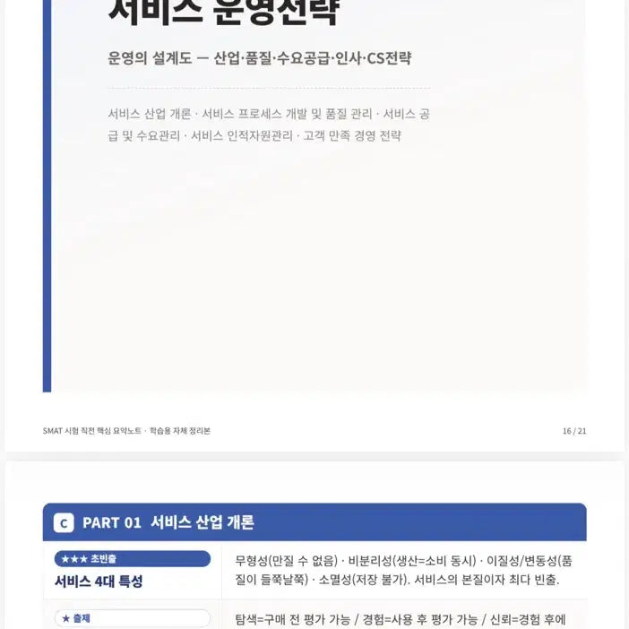 [BUNJANG] Smat A+B+C Module Study Guide / Smat 요약본 판매 (A+B+C모듈)