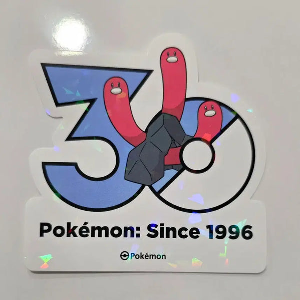 [BUNJANG] Pokemon 30th Anniversary Logo Sticker / 포켓몬 30주년 기념 로고 스티커 바닥트리오 성수 메타몽 놀이터 팝업