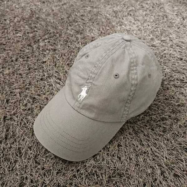 [BUNJANG] Polo Ralph Lauren White Pony Small Logo Grey Baseball Cap / 폴로랄프로렌 화이트 포니 스몰로고 그레이 볼캡 Free