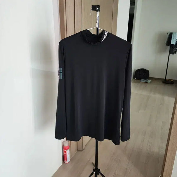 [BUNJANG] Amazing Long Sleeve Cooling Inner T-Shirt Black White / 어메이징  긴팔 냉감이너티셔츠 블랙 화이트 100