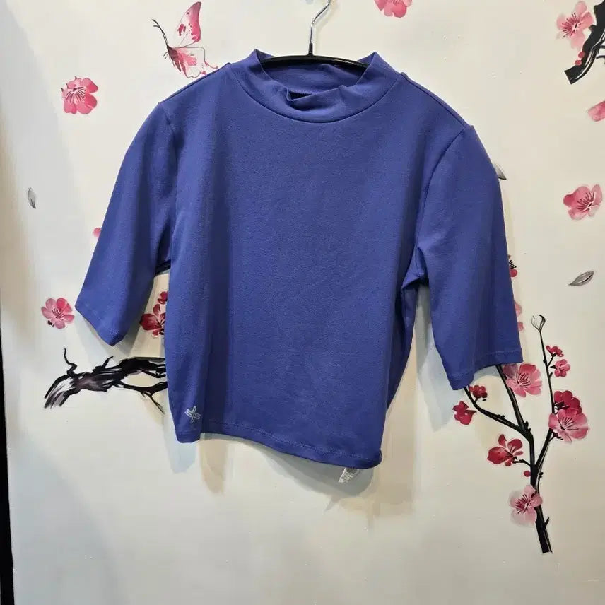 [BUNJANG] Xexymix Purple Short Sleeve Turtleneck T-Shirt (L) / 젝시믹스 보라색 반팔 목티 L 특가 상품