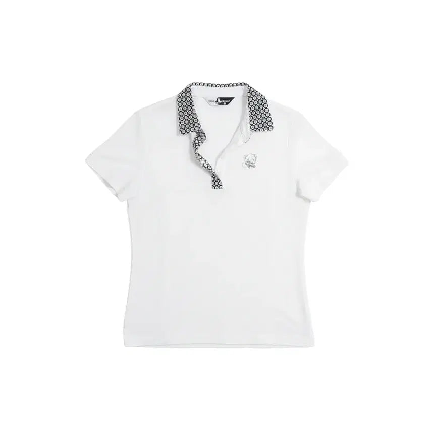 [BUNJANG] Women's XL Black and White Golf Polo Shirt / 여성XL/ 블랙앤화이트 골프 카라티셔츠 22-137