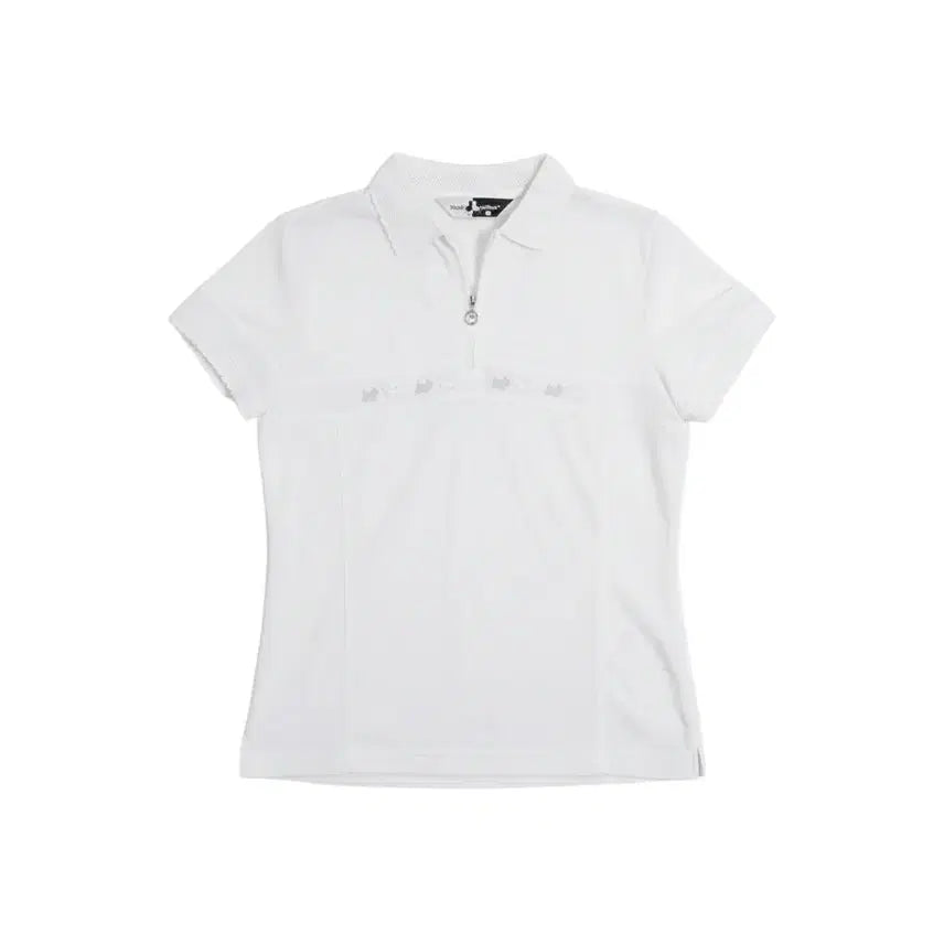 [BUNJANG] Women's Black and White Half-Zip Golf T-Shirt Size 1 / 여성1사이즈/ 블랙앤화이트 반집업 골프티셔츠 22-138