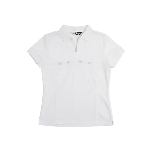[BUNJANG] Women's Black and White Half-Zip Golf T-Shirt Size 1 / 여성1사이즈/ 블랙앤화이트 반집업 골프티셔츠 22-138