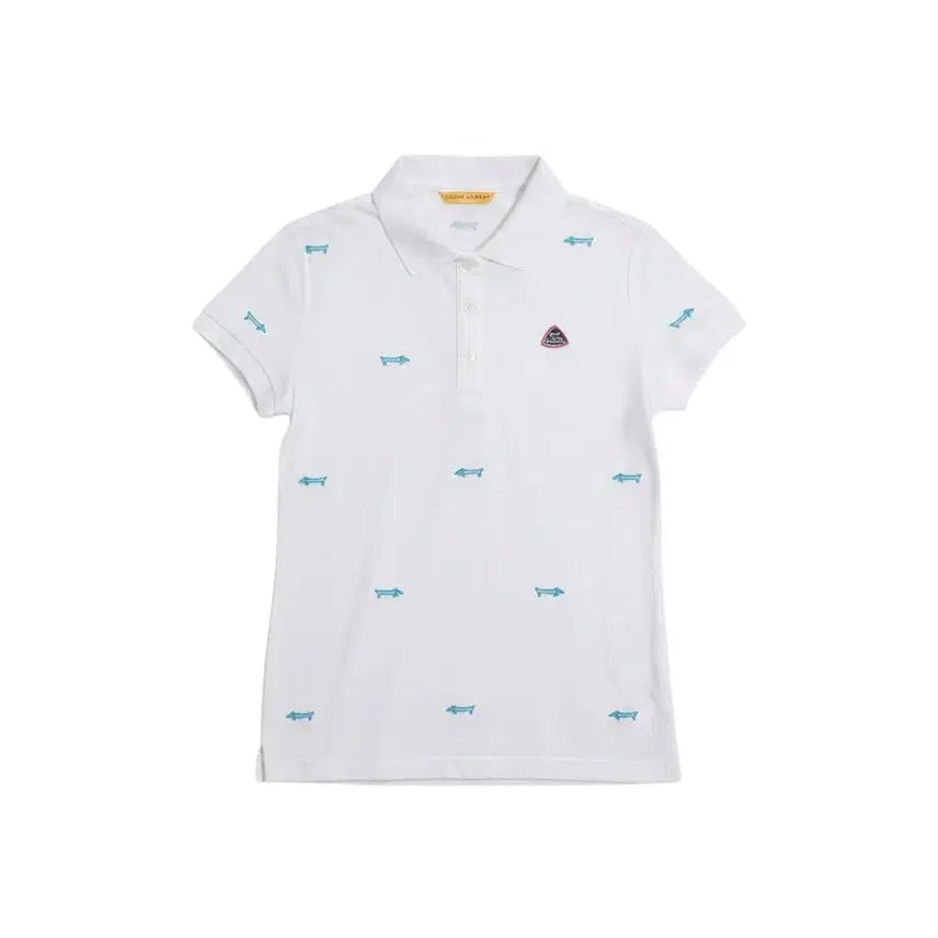 [BUNJANG] Louis Castel Women's Logo Pattern Golf T-shirt / 여성90/ 루이까스텔 로고 패턴 골프티셔츠 22-139
