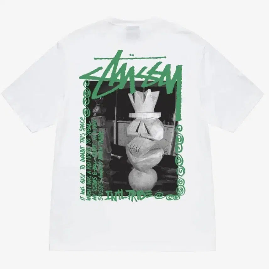 [BUNJANG] Stussy Landin Short Sleeve T-Shirt White / 스투시 란딘 반팔 티셔츠