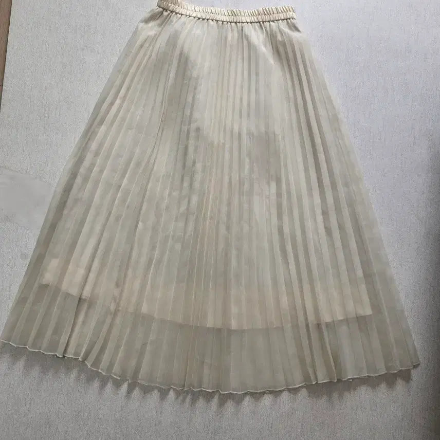 [BUNJANG] GU Pleated Long Chiffon Skirt Medium / GU 플리츠 롱 샤 스커트 M 55