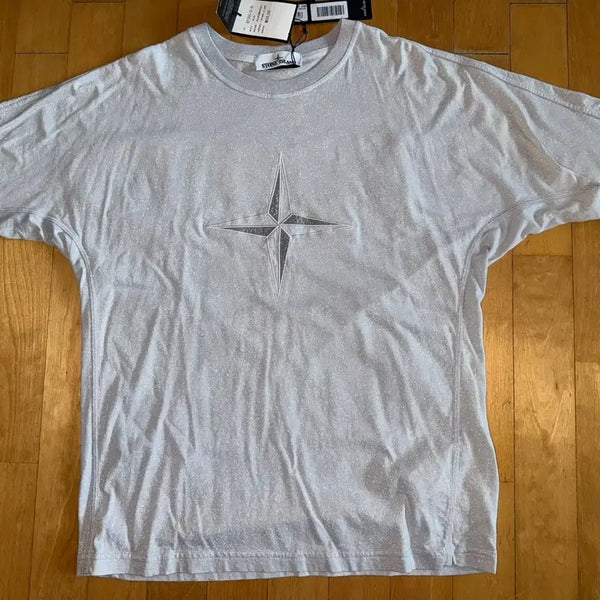 [BUNJANG] Stone Island Reflective Fleck Compass Logo T-Shirt / (새제품) 스톤아일랜드 리플렉티브 플렉 컴퍼스 반팔 티셔츠