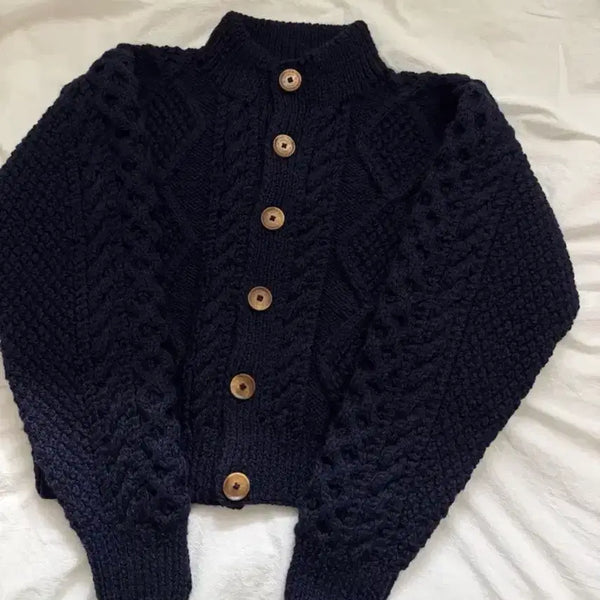 [BUNJANG] URBANIC30 Donegal Cable Cardigan Navy / 얼바닉30 도네갈 케이블 가디건