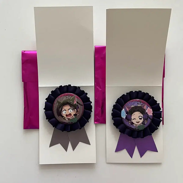 [BUNJANG] Demon Slayer 2025 Halloween Corsage-style Badge / 귀멸의칼날 2025 할로윈 코사지풍 뱃지