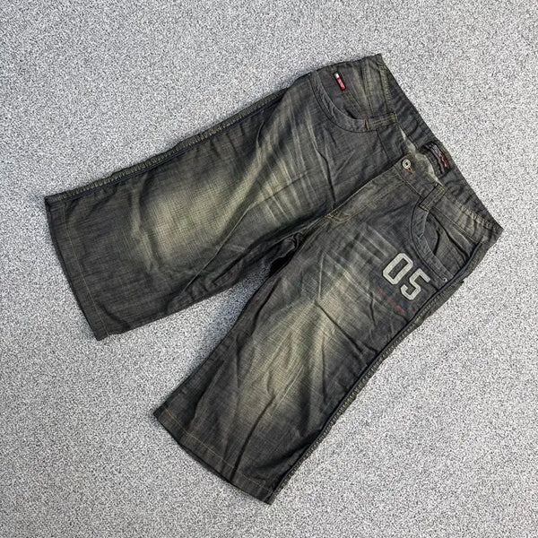 [BUNJANG] Fubu Bermuda Denim Shorts / 86-100 후부 버뮤다 데님 반바지 0608J1
