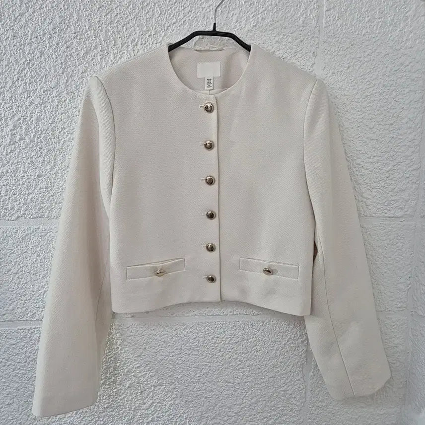 [BUNJANG] H&M Cropped Jacket Ivory / h&m 크롭 자켓 아이보리