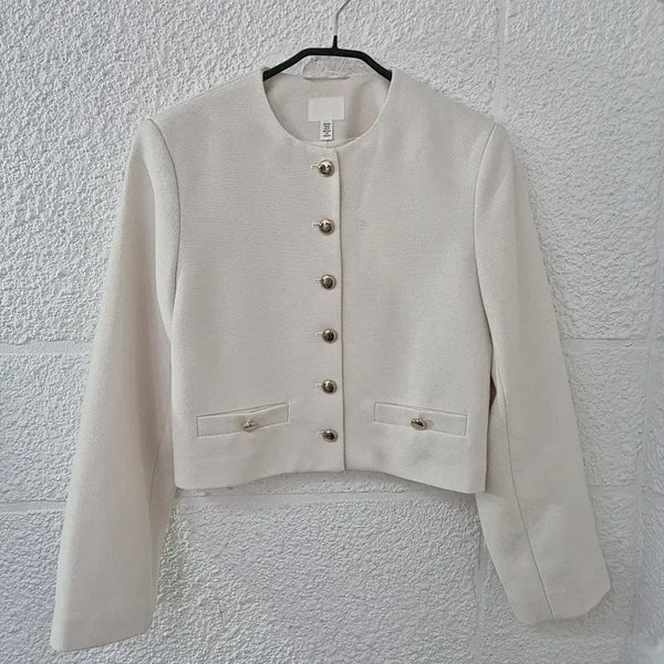 [BUNJANG] H&M Cropped Jacket Ivory / h&m 크롭 자켓 아이보리