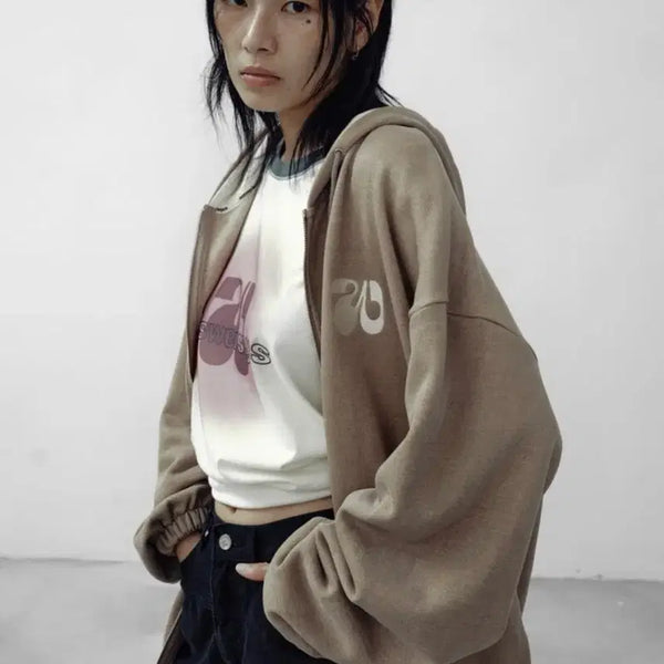 [BUNJANG] ANOTHERYIZYES Lee Hyori Hooded Zip-Up Olive / 앤써이즈예스 후드집업 이효리 착용 올리브