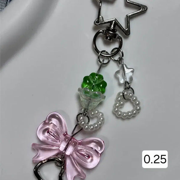 [BUNJANG] Customizable Charm Keychain with Various Motifs / 키링 판매합니다 (비/구름/십자가/하트/열쇠/클로버/고양이/리본/행운/귀