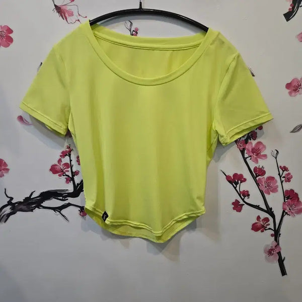 [BUNJANG] Xexymix Neon Cropped Short Sleeve T-Shirt Size S / 젝시믹스 형광색 크롭 반팔티 S