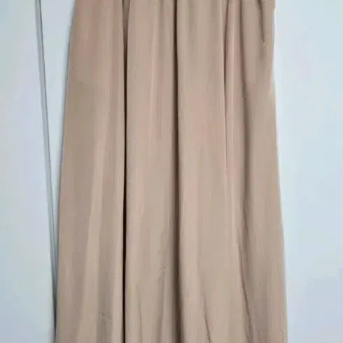 [BUNJANG] MAGPIE Beige Polyester Long Skirt M New / MAGPIE 베이지 폴리 롱 스커트 M 새상품