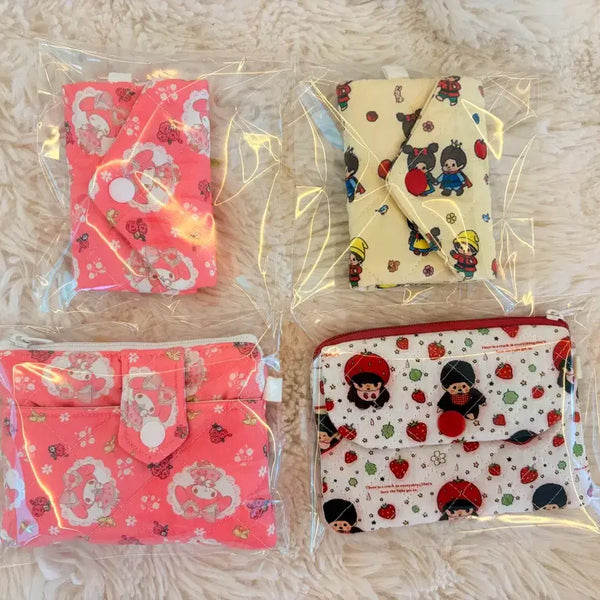 [BUNJANG] Handmade My Melody & Monchhichi Two-Way Card Holder / 핸드메이드 카드지갑/투웨이카드지갑 마이멜로디 몬치치