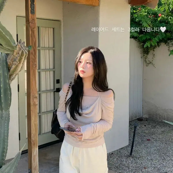 [BUNJANG] Live Hour Sof Layered T-Shirt Pink / [택0]리브아워 소프 sof 레이어드 티 핑크