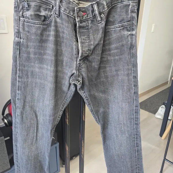 [BUNJANG] Ralph Lauren Grey Washed Slim Fit Denim Jeans / 랄프로렌 청바지 그레이
