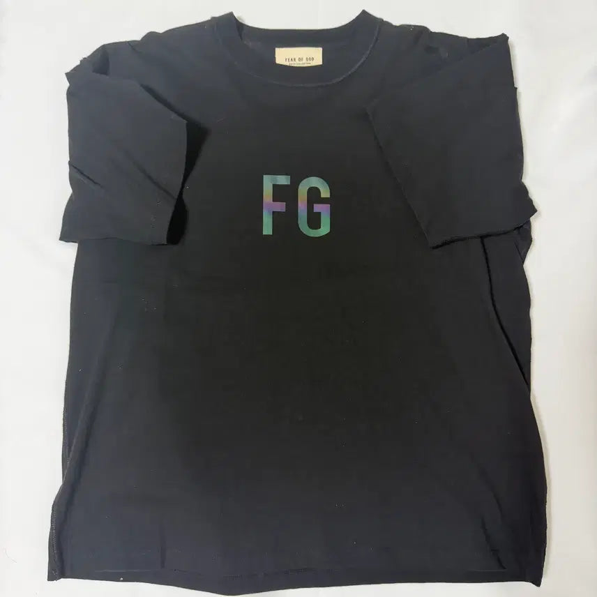 [BUNJANG] Fear of God 3M Reflective FG Logo T-Shirt Black (S) / [정품] 피어 오브 갓 3M 리플렉티브 FG 로고 티셔츠 블랙(S)