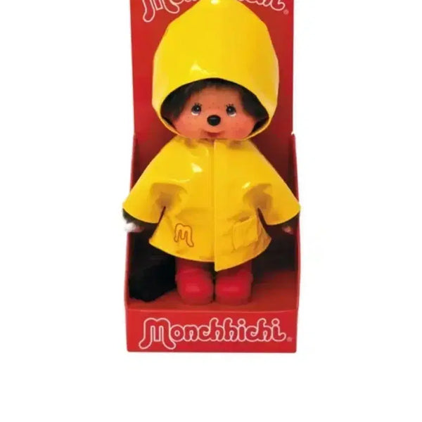 [BUNJANG] Monchhichi Yellow Raincoat Set / 유럽 몬치치 노란색 비옷 세트