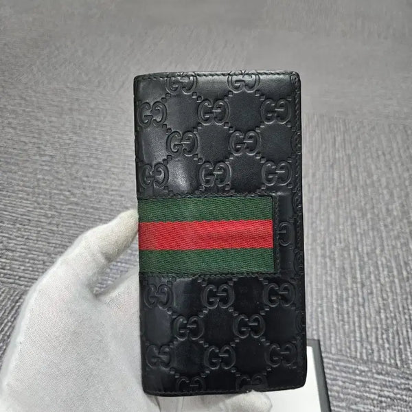 [BUNJANG] Gucci Shima Web Stripe Long Wallet / [정품][특가] 구찌 시마 웹삼선 장지갑