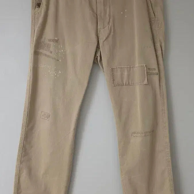 [BUNJANG] Polo Patchwork Distressed Relaxed Fit Chinos 32x32 / 폴로 패치워크 디스트레스드 릴레스핏 치노 32x32사이즈