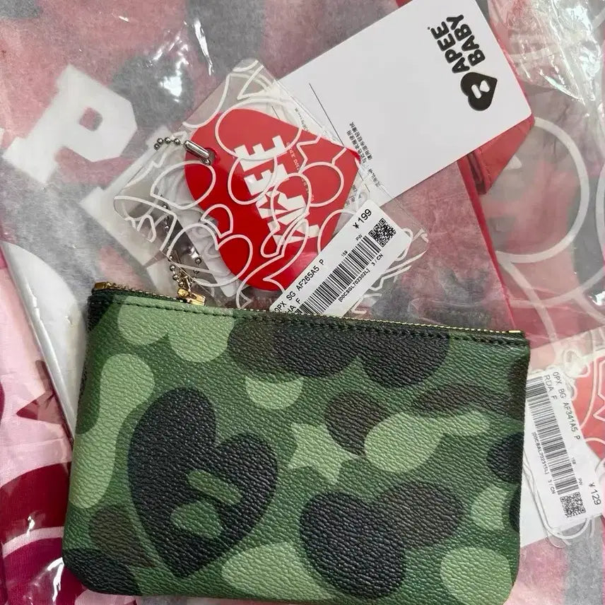[BUNJANG] BAPE Baby Milo Camo Card Holder Keychain / 베이프 에이프 베이비마일로 카모 카드지갑 키링