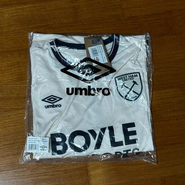 [BUNJANG] West Ham United 2025-2026 Away Replica Jersey (Unmarked, Overseas XL) / 25-26 웨스트햄 어웨이 노마킹 유니폼 새상품 정품 해외XL