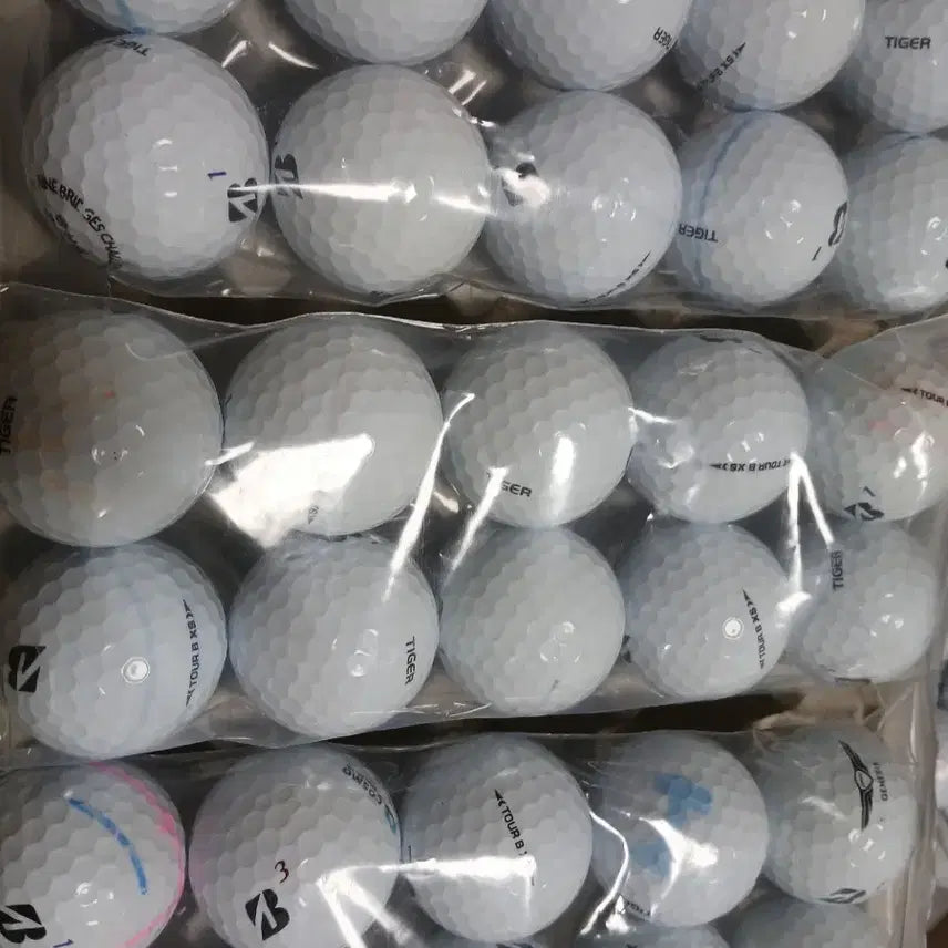 [BUNJANG] Bridgestone Tiger TourB XS Marked Golf Balls (50 ct) / 브리지스톤 타이거 투어B xs 마킹볼 50알 /