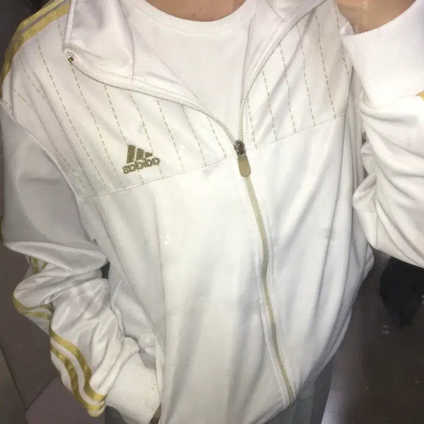 [BUNJANG] Adidas White Gold Jersey / 아디다스 흰금 골드 져지