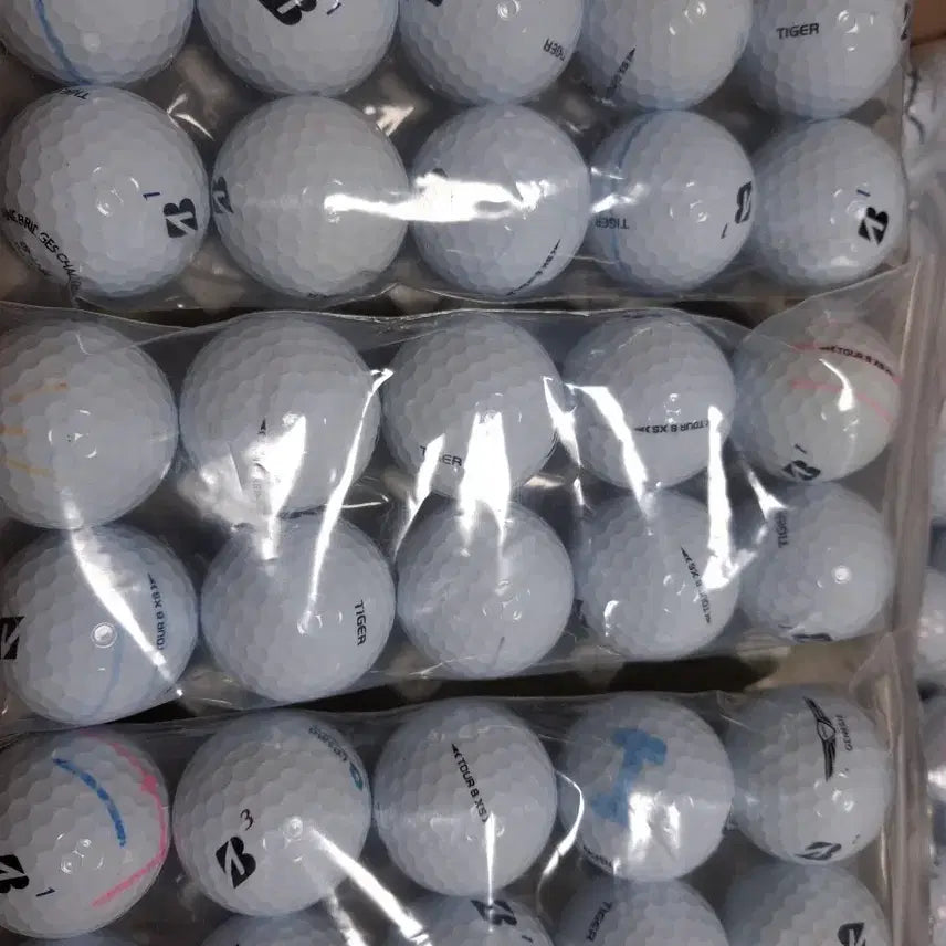 [BUNJANG] Bridgestone Tiger TOUR B XS Marked Golf Balls (50 Count) / 브리지스톤 타이거 TOUR B xs 마킹볼 50알