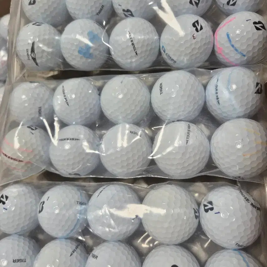 [BUNJANG] Bridgestone Tiger Tour B XS 50 Marked Golf Balls / 브리지스톤 타이거 투어비XS 50알 마킹로스트볼