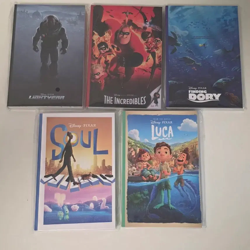 [BUNJANG] Pixar Kuji Postcard Book Set (5 Types, Sealed) / 픽사 쿠지 엽서북 5종 일괄