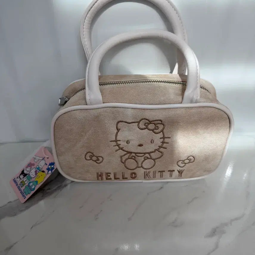 [BUNJANG] Hello Kitty Embroidered Handbag Pouch / 헬로키티 핸드백 파우치 가방