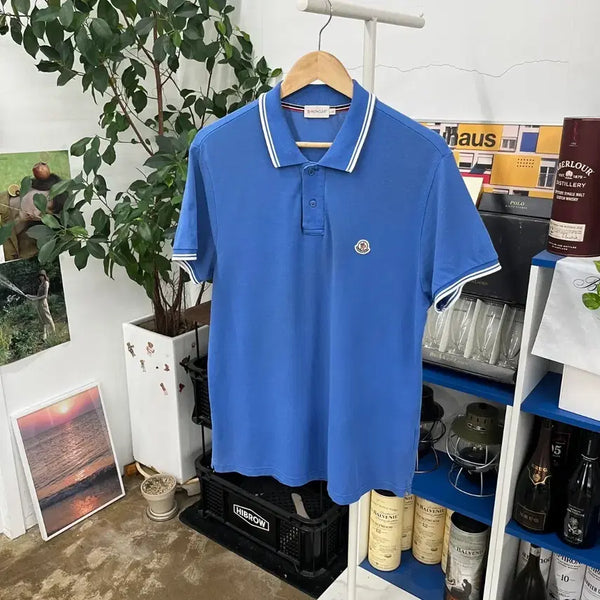 [BUNJANG] Moncler Pique Short Sleeve Polo T-Shirt / 몽클레어 피케 반팔 칼라 티셔츠 L