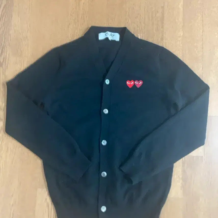 [BUNJANG] Comme des Garçons PLAY Black Cardigan L / 꼼데가르송 플레이 가디건 블랙(L)